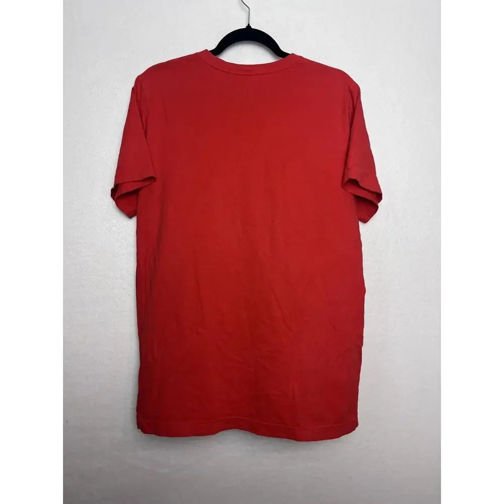 Adidas Classic Logo Short Sleeve Red T-Shirt Size Large